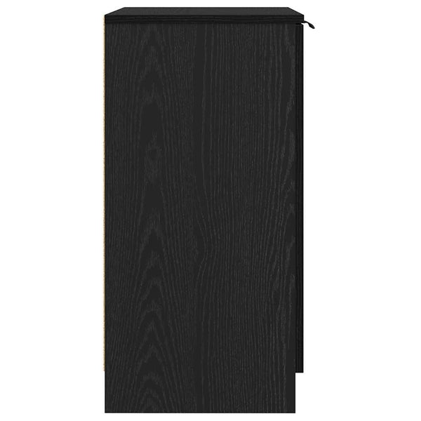Schuhschrank Schwarz Eiche 59x35x70 cm