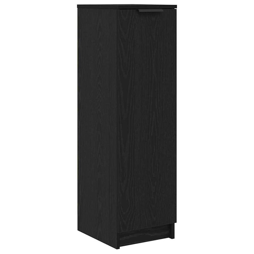 Schuhschrank mit Regal Schwarz Eichenoptik
