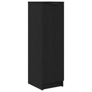 Schuhschrank mit Regal Schwarz Eichenoptik