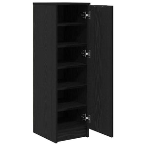 Schuhschrank mit Regal Schwarz Eichenoptik