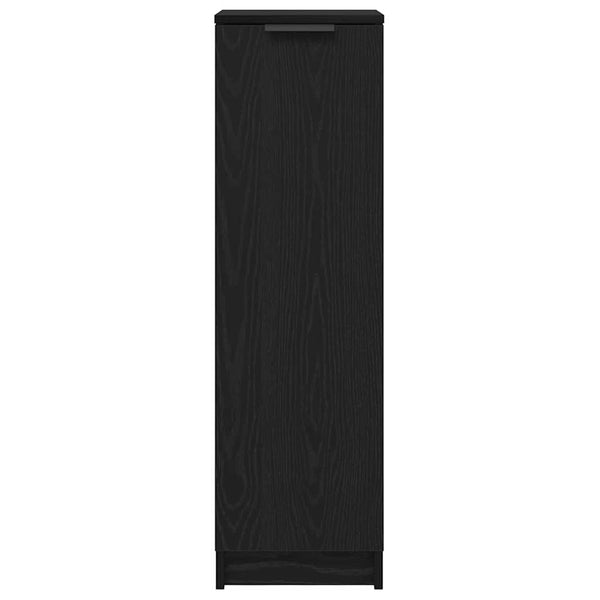 Schuhschrank mit Regal Schwarz Eichenoptik