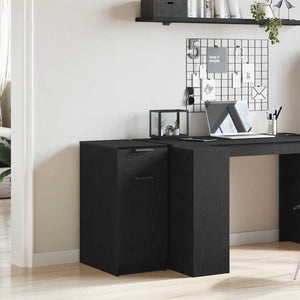 Büroschrank Schwarz Eichenoptik