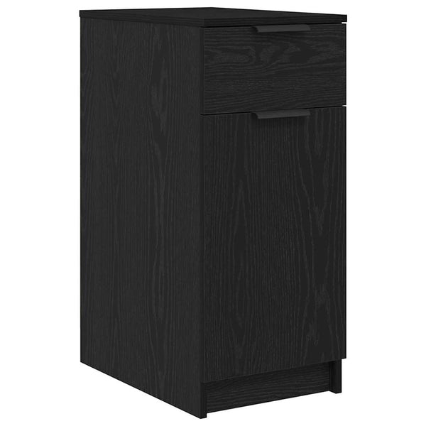 Büroschrank Schwarz Eichenoptik