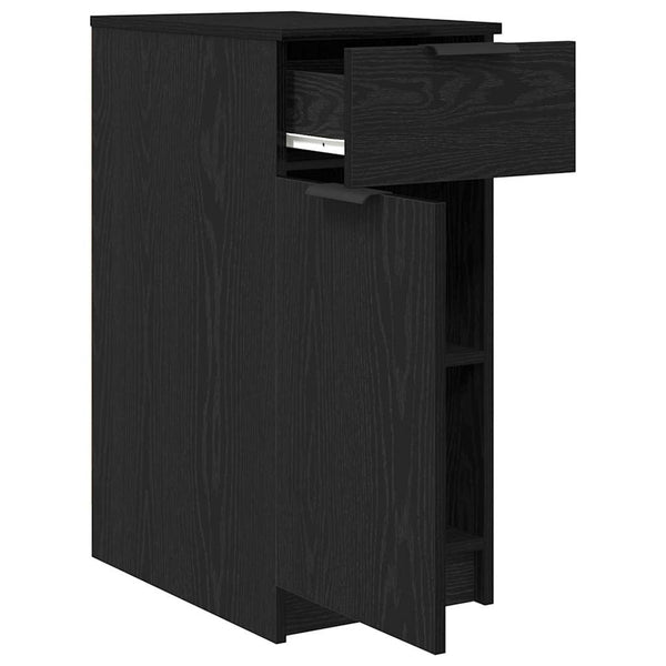 Büroschrank Schwarz Eichenoptik