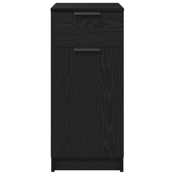 Büroschrank Schwarz Eichenoptik