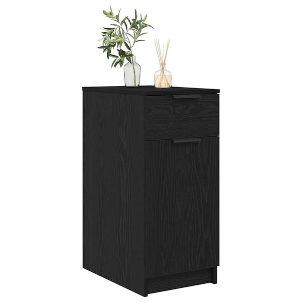Büroschrank Schwarz Eichenoptik