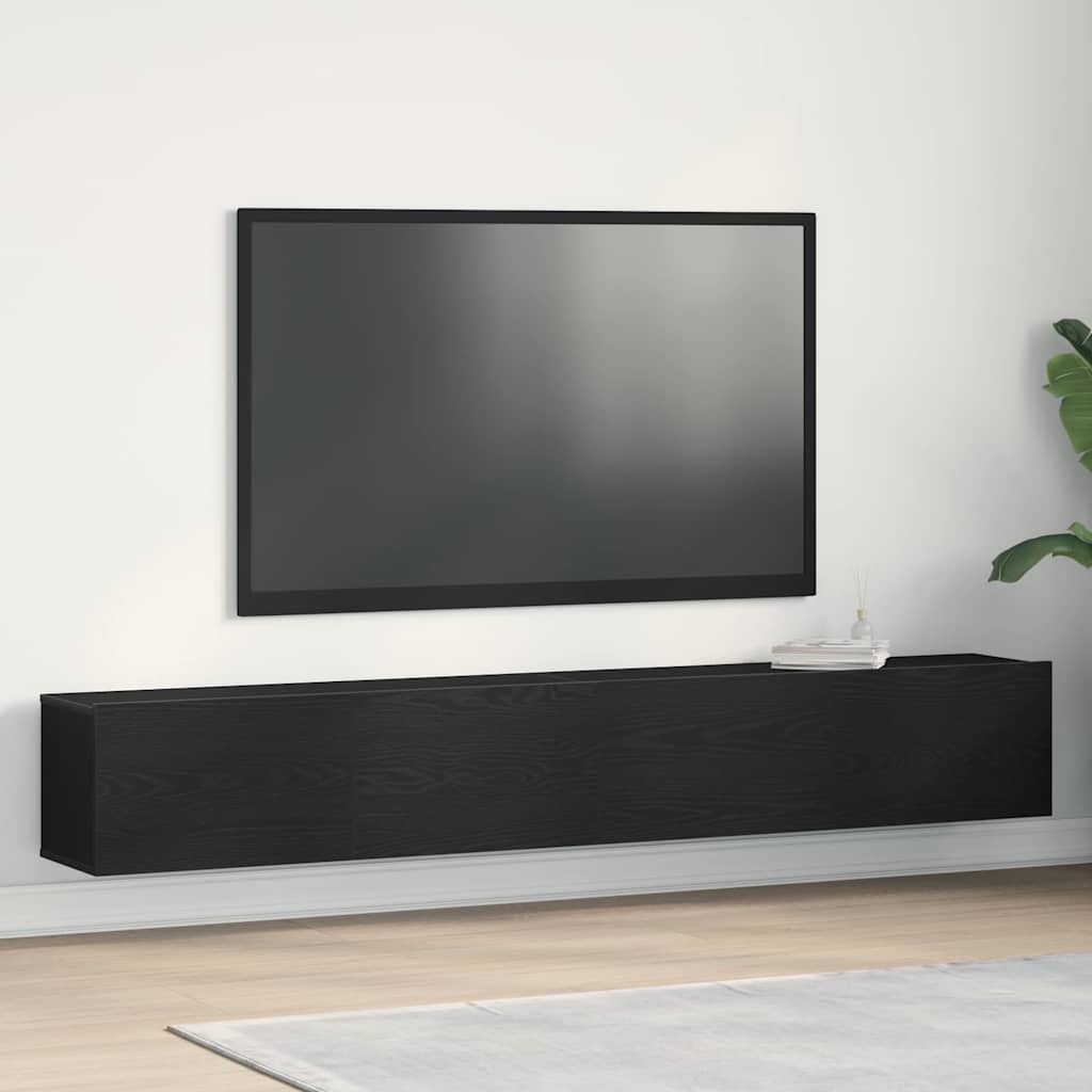 TV-Schränke Schwarz Holzwerkstoff 2er-Set