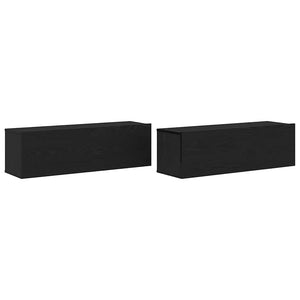 TV-Schränke Schwarz Holzwerkstoff 2er-Set