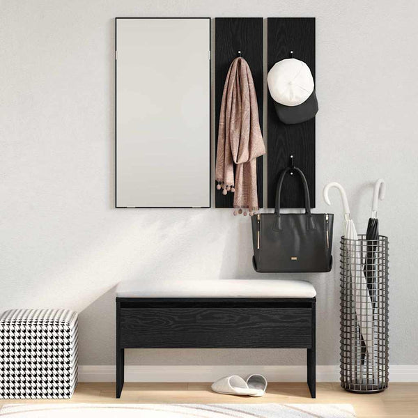 Flurmöbel Set Schwarz Eichen-Optik 4-teilig
