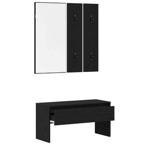 Flurmöbel Set Schwarz Eichen-Optik 4-teilig
