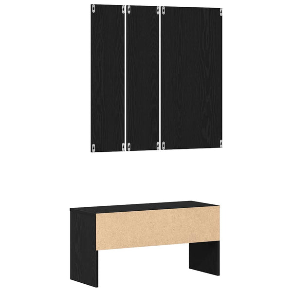 Flurmöbel Set Schwarz Eichen-Optik 4-teilig