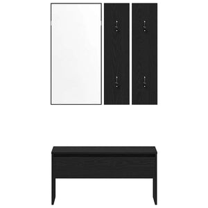 Flurmöbel Set Schwarz Eichen-Optik 4-teilig