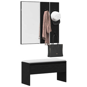 Flurmöbel Set Schwarz Eichen-Optik 4-teilig