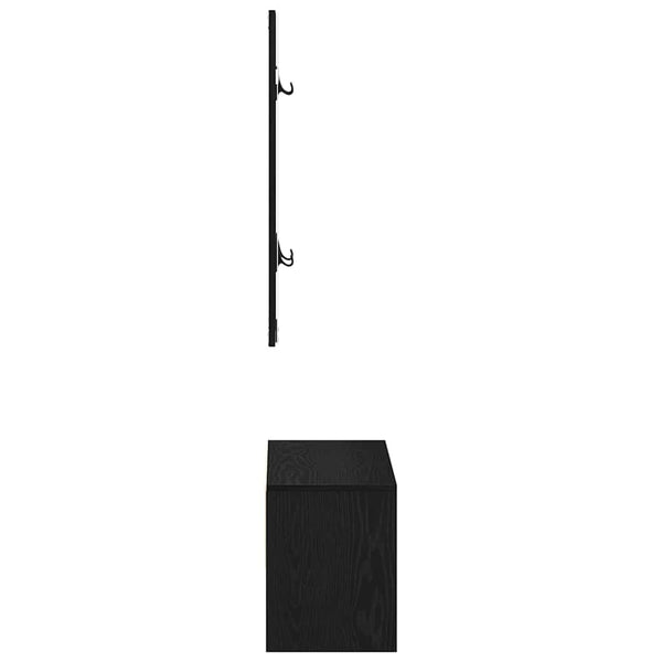 Flurmöbel Set Schwarz Eichen-Optik 4-teilig