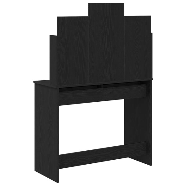 Schminktisch mit Regal Schwarz Eichen-Optik