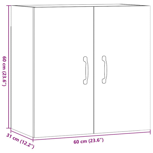 Wandschrank Schwarze Eiche 60x60 cm