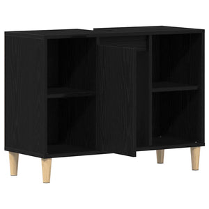Waschbeckenschrank Eiche Schwarz 80x60 cm