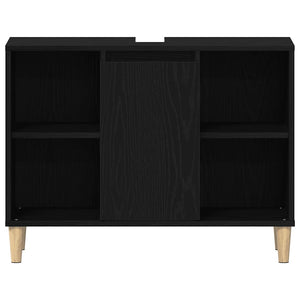 Waschbeckenschrank Eiche Schwarz 80x60 cm