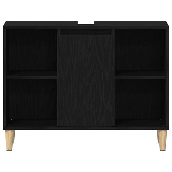 Waschbeckenschrank Eiche Schwarz 80x60 cm