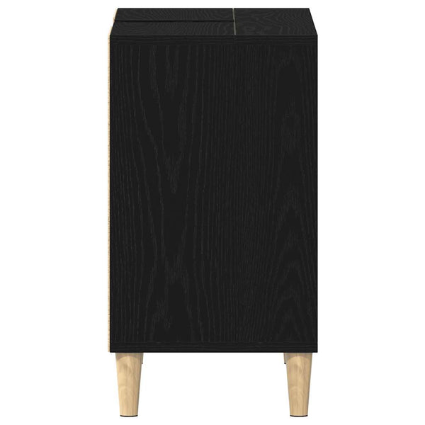 Waschbeckenschrank Eiche Schwarz 80x60 cm