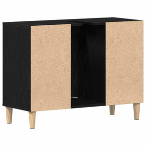 Waschbeckenschrank Eiche Schwarz 80x60 cm