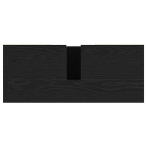 Waschbeckenschrank Eiche Schwarz 80x60 cm