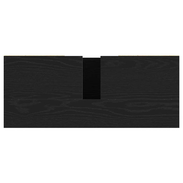 Waschbeckenschrank Eiche Schwarz 80x60 cm