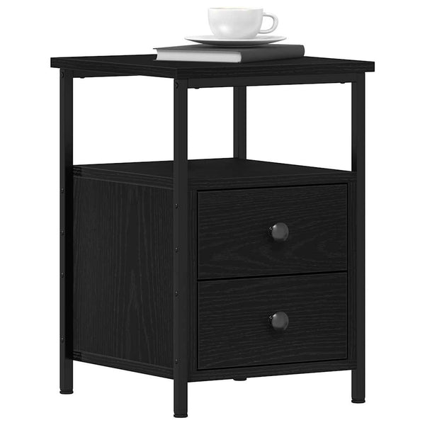 Nachttische 2er Set Schwarze Eiche