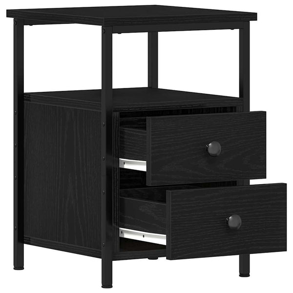 Nachttische 2er Set Schwarze Eiche