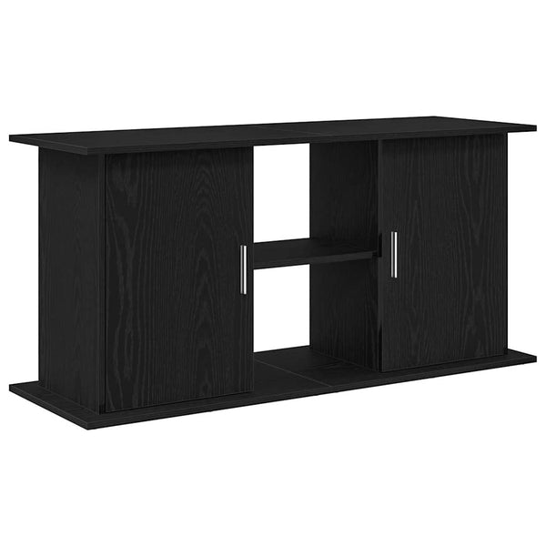 Aquariumständer Schwarz Eichen-Optik 121 cm