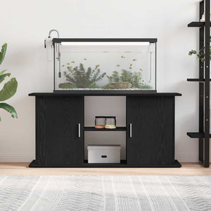 Aquariumständer Schwarz Eichen-Optik 121 cm