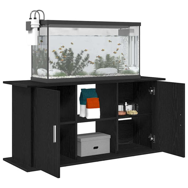Aquariumständer Schwarz Eichen-Optik 121 cm