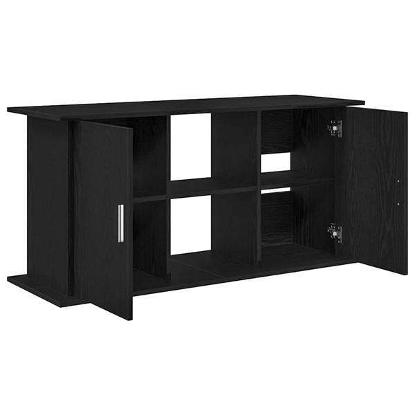 Aquariumständer Schwarz Eichen-Optik 121 cm