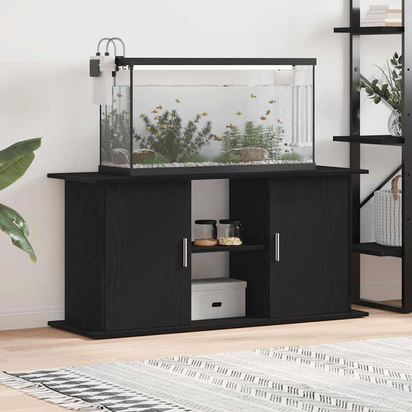 Aquariumständer Schwarz Eichen-Optik 121 cm