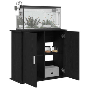vidaXL Meuble pour aquarium Chêne noir 81x36x73 cm Bois d'ingénierie