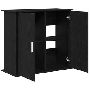 vidaXL Meuble pour aquarium Chêne noir 81x36x73 cm Bois d'ingénierie
