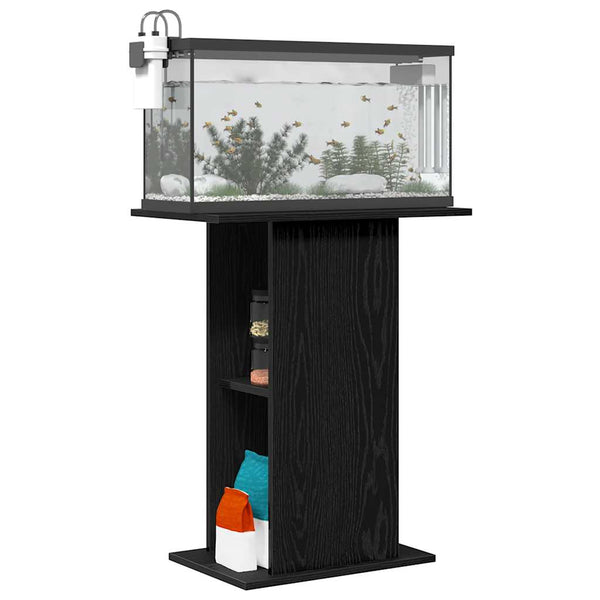 Aquariumständer Schwarz Eichen-Optik 60,5 cm