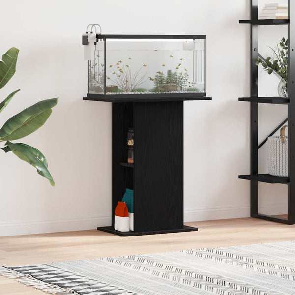 Aquariumständer Schwarz Eichen-Optik 60,5 cm