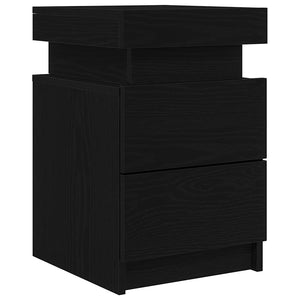Nachttisch Schwarz Eichenoptik 35x39x55cm