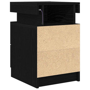 Nachttisch Schwarz Eichenoptik 35x39x55cm