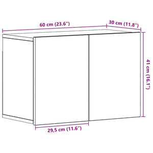 TV-Schrank Schwarze Eiche 60x30x41 cm