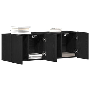 TV-Schränke 2er Set Schwarze Eiche 120 cm