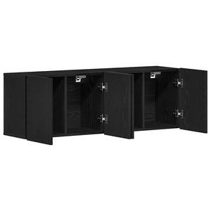 TV-Schränke 2er Set Schwarze Eiche 120 cm