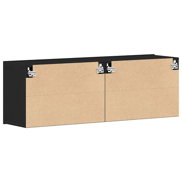 TV-Schränke 2er Set Schwarze Eiche 120 cm