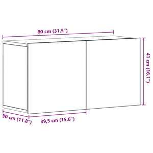 TV-Schrank Schwarze Eiche 80 cm