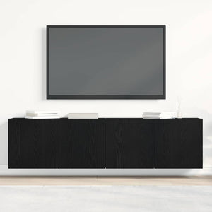 TV-Schränke, 2er Set, Schwarze Eiche, 160 cm