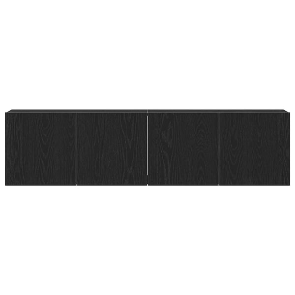 TV-Schränke, 2er Set, Schwarze Eiche, 160 cm