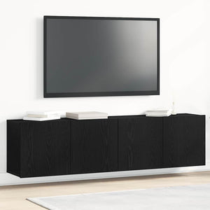 TV-Schränke, 2er Set, Schwarze Eiche, 160 cm