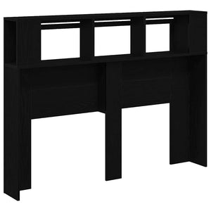 LED Kopfteil Schwarz Eiche 140 cm