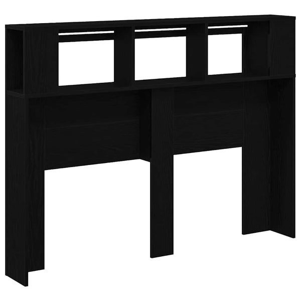 LED Kopfteil Schwarz Eiche 140 cm